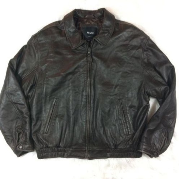 Andrew Marc Other - MARC New York Men's Brown Leather Bomber Jacket
